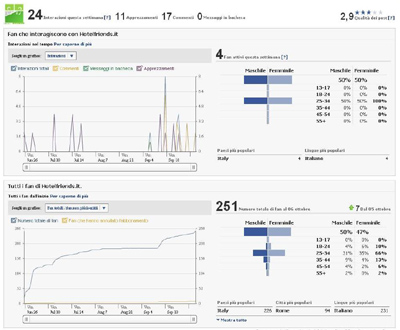 Facebook Insights - schermata di riepilogo